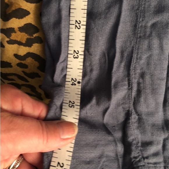 Onia size XS slate blue CHLOE high slit wide leg pant elastic waist pockets - Picture 12 of 16